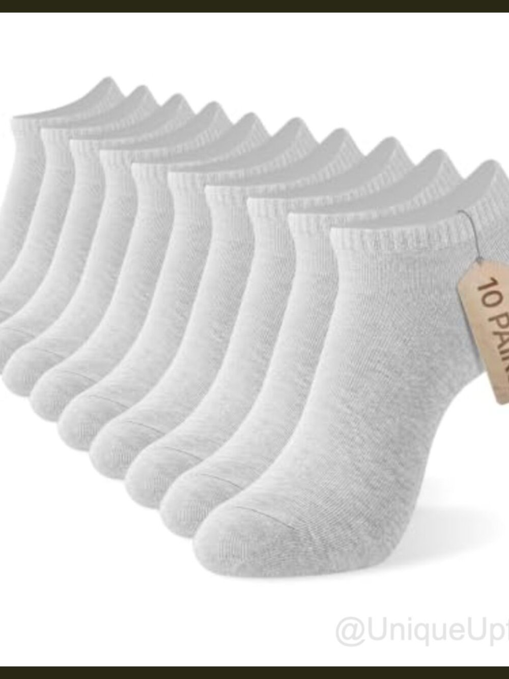 Low Cut Cotton Ankle Socks Moisture Wicking Slim Fit 10 Pairs
